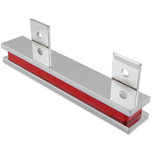 Master Magnetics 6" Magnetic Bar Tool Organizer - Easy to Install Magnet Storage Holder for House, Garage, Shed, or Job Site - Nickel Plate Finish