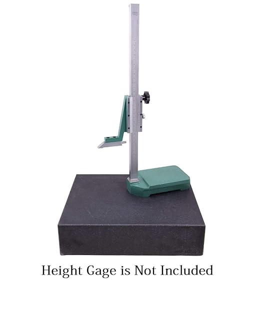HHIP 4401-1812 Black Granite Surface Plate, Grade A, Ledge 0, 18" Length x 12" Width x 3" Height, +/000050" Accuracy, 80 lb. Weight