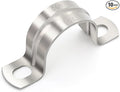 10 pcs 1-1/4" Conduit Clamp 304 SS Pipe Support U Bracket, Tube Clamps for Cable/Water Pipe/Pipe, Heavy Duty Pipe Clamp | OD 1-1/4" | 10 pcs