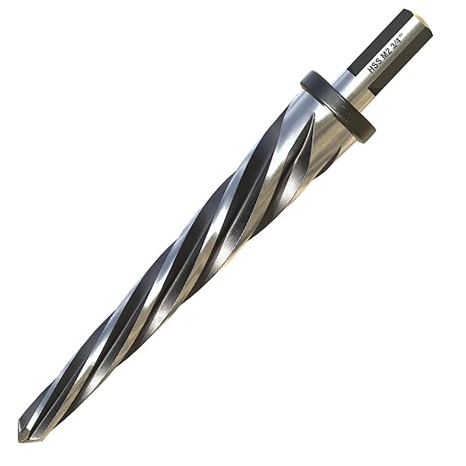 3/4" Bridge Construction Reamer, M2 HSS Taper Chucking Reamer Drill Bit with 5-Spiral Flutes Design for Steel, Alloy, Aluminum, Wood and Plastic