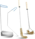 4-in-1 Fryer Cleaning Tools, L Shaped Fryer Cleaning Brush, Deep Fryer Crumb Scoop, Long Handle Deep Fryer Basket Cleaning Brush, Deep Fryer Cleanout Rod, Applies to Commercial Kitchen, Fryer, Drain