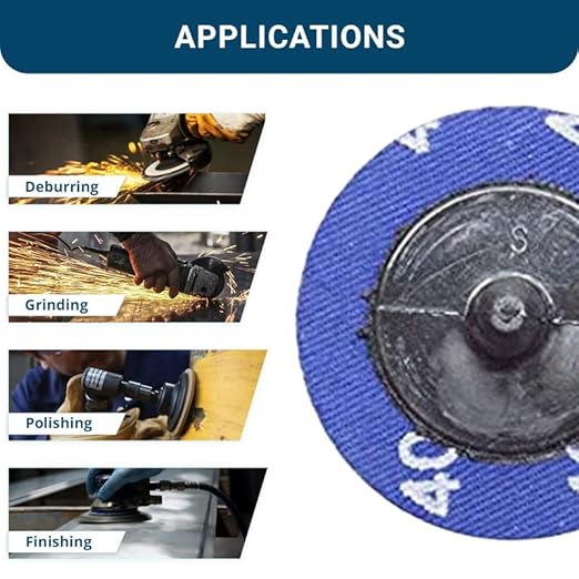 Benchmark Abrasives 2 Inch Sanding Discs Quick Change Zirconia, Male R Type Backing Drill & Die Grinder Sanding Disc for Deburring Polishing Rust Remover for Metal Paint Stripper (1000 Pack), 24 Grit