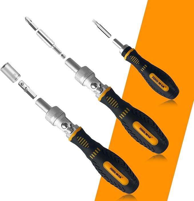 61 PCS Ratchet Screwdriver Set with Bits,Socket Wrench Set,Small Precision Screwdriver Set,Tool Set with Rotatable Ratchet Handle and Storage Case for Women, Men, DIY, Home Repair