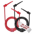 16 Gauge 2pcs/3.3Ft Dual Test Hook Clips UL3135, Heavy Duty Silicone Test Leads Set Jumper Wires Kit for Testing - EDGELEC