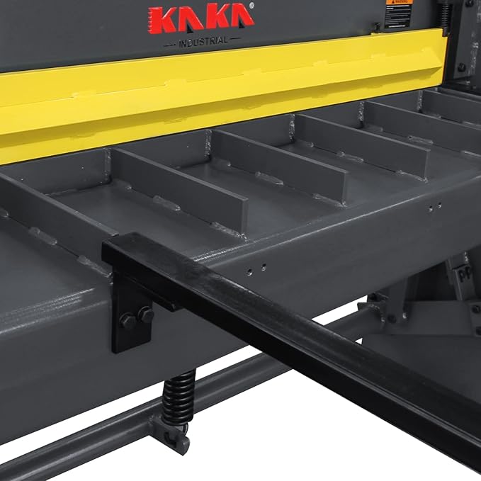 KAKA INDUSTRIAL Stomp Sheet Metal Shearing Machine, 51 inch 16 Gauge Mild Steel Steel-Welded Industrial Stomp Shear Spring Clamp and Back Gauge Q01-5216B
