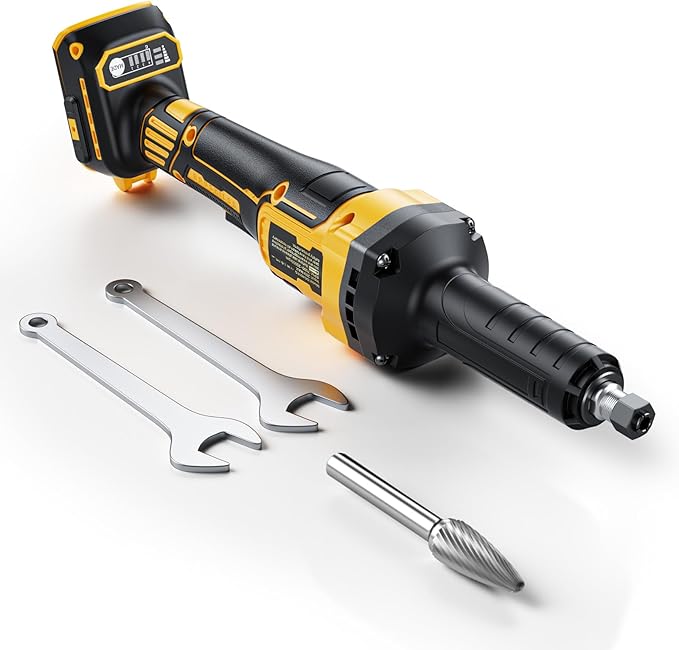 Die Grinder for Dewalt 20V MAX Battery, Cordless Die Grinder with 25000RPM Brushless Motor, 1/4" Precision Collect, Variable Speed Grinder for Metal Wood Grinding Cut Sanding (Battery not Included)