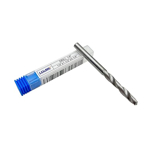 1/4" Solid Carbide Jobber Drill Bits with Straight Shank and 118° Point Angle, Made from K20 Tungsten Carbide,Applications: for Stainless Steel Alloy Metal, 5-Piece