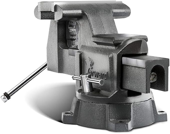 Forward CR50A-5.5In Bench Vise Heavy Duty Vice with Anvil and 210 Degrees Swivel Base (5 1/2")