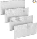TORACK 4Pcs Metal Pegboard Panels(12" x 24") for Wall, Garage Tools Organizer Pegboard for Workbench, Modular Peg Board, Tool Organizer Board Kit(Pack of 4, Grey)