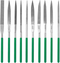 Diamond Files Set,10PCS Precision Needle File Set,Super Hard Black Nickel Coated Alloy File,Diamond Coated Files for Filing Metal,Ceramic,Stone,Jewelry,Glass.120 Grit,5×180mm