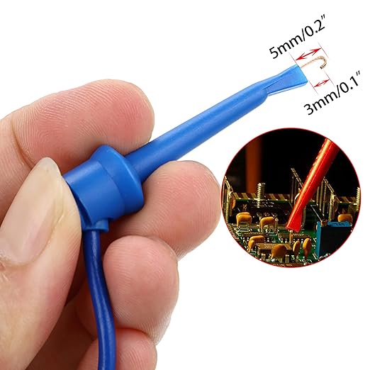 Sumnacon 10Pcs Test Hook to Female Jumper Wires - 26 AWG Binding Post to Solderless Breadboard Jumper Leads, Soft Silicone Flexible Test Leads for Electrical Testing