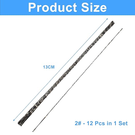 Murtenze 12PCS Spiral Scroll Saw Blades, Plain End Saw Blades Assortment for Wood Metal Cutting Sawing Carve (#2 Fine Metal Cutting)