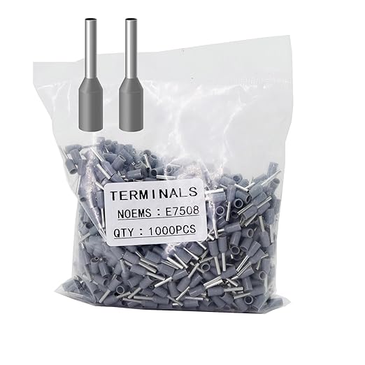 Fidioto AWG20 Wire Ferrules Terminals,1000pcs AWG20 Terminal Connector Wire Insulated Cord Pin Ends Terminals for Electric, Industrial, Chemical Industry, Power Control System, etc.