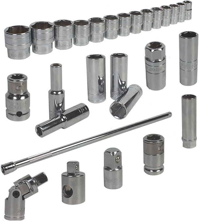 150 PCS Mechanical Tool Socket Set With Case Professional Automotive Repairing Auto Vehicle Maintenance Tool Kit Ratchet Spanner Wrench Socket Set