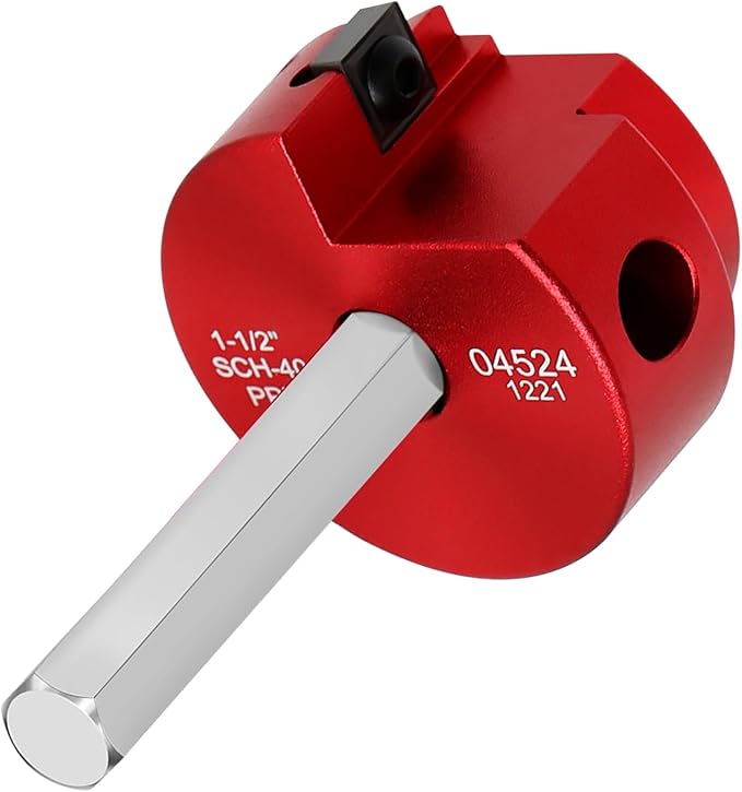 PVC Pipe Reamer, PVC Fitting Saver with 1-½-Inch Head Aluminum, PVC Socket Saver, Plastic PVC Pipe Fitting Reamer Plumbing Tools for SCH40 PVC Pipe, PP, PE, CPVC, ABS Pipe
