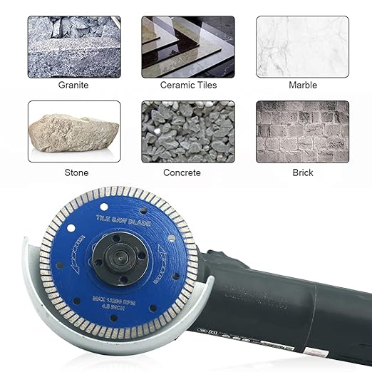 3pc/Lot 4.5 inch Diamond Blade Super Thin Diamond Turbo Saw Blade Porcelain Tile Blade for Granite Marble Ceramic Tile Cutting
