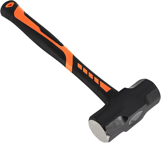 3 PCS 2lb 3lb 4lb Sledge Hammer, Heavy Duty Crack Hammer with Forged Steel Head and Shock Reduction Fiberglass Handle, Club Hammer for Demolition Work