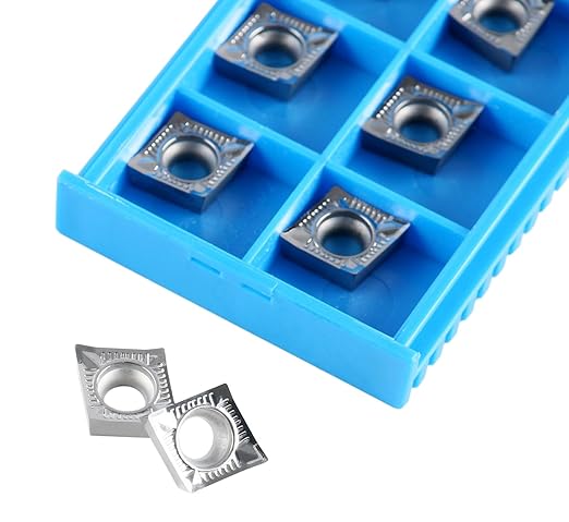 Accusize Industrial Tools CCGT32.52 Uncoating Carbide Inserts, 10 Pcs, for Machining Aluminum, 6600-0002x10