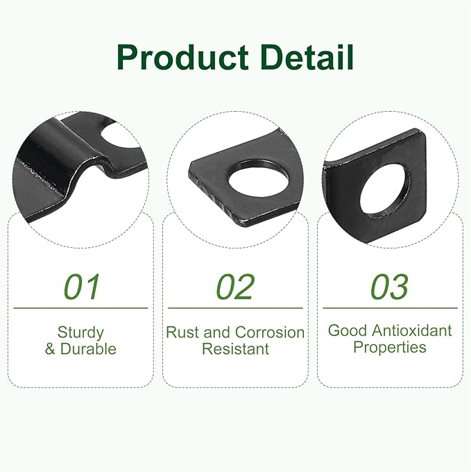 uxcell 100Pcs U-Shaped Pipe Clamp, 5/16 Inch(8mm) 2 Hole U-Tube Strap Clamp Heavy Duty Connector Bracket for Conduit Cables Wire Cord, Black