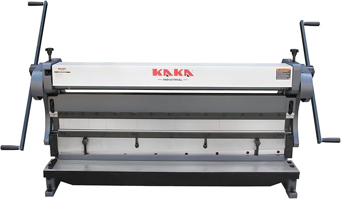 KAKA INDUSTRIAL Heavy Duty Sheet Metal Brake,52 inch 3-in-1 Shear and Slip Roll Combo | 16-Gauge Capacity Industrial Bending Machine with Segment Fingers and Back Gauge for Metal Fabrication