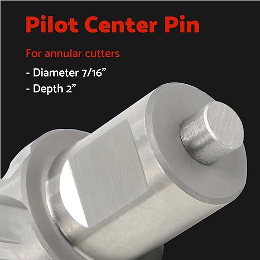 S&F STEAD & FAST Pilot Pin for Annular Cutter 2-Pc, 3/16" x 4", for Mag Drill Bit Cutting Diameter 7/16" DOC 2"