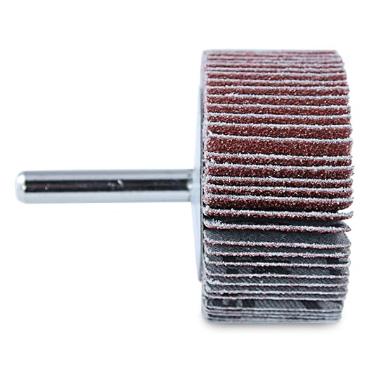 BHA Aluminum Oxide Shank Mounted Flap Wheels, 2” x 1” x 1/4”, 80 Grit - 5 Pack
