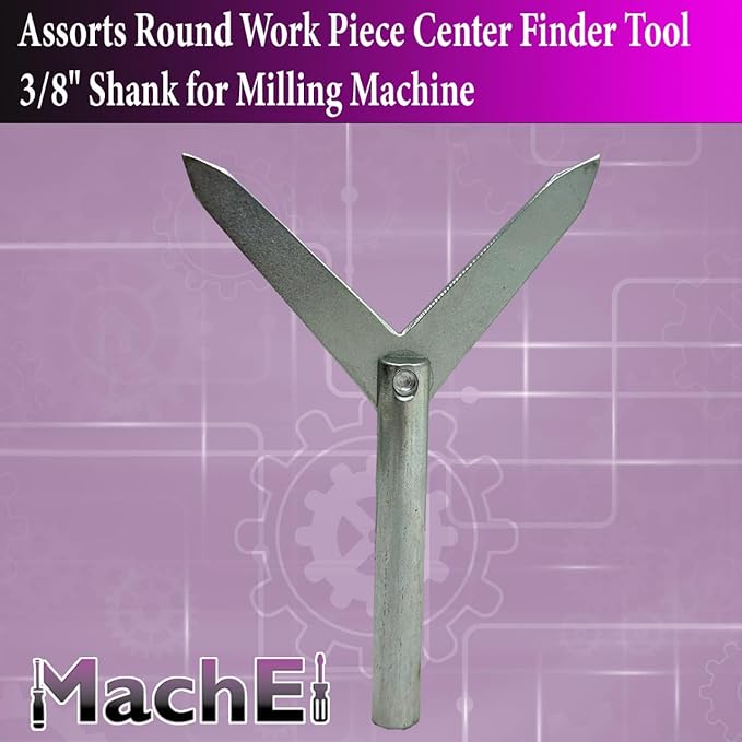 MachEl Round Bar Center Finder 3/8" Shank Tool for Milling Machine