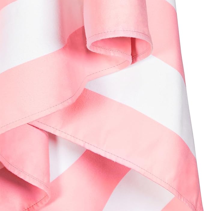 Dock & Bay Beach Towel - Quick Dry, Sand Free - Compact, Lightweight - 100% Recycled - Includes Bag - Set of 4 - Pretty in Pink, Large (160x90cm, 63x35)