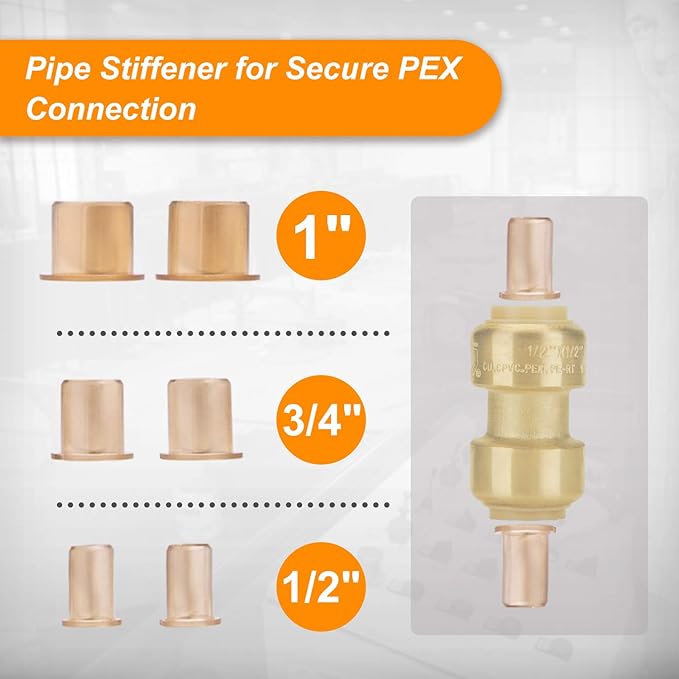 SUNGATOR Deburring Pipe and Depth Gauge Tool with Disconnect Clip Kit, Chamfering Removal Tool for 1/2", 3/4" and 1" PEX, Copper, CPVC Pipe