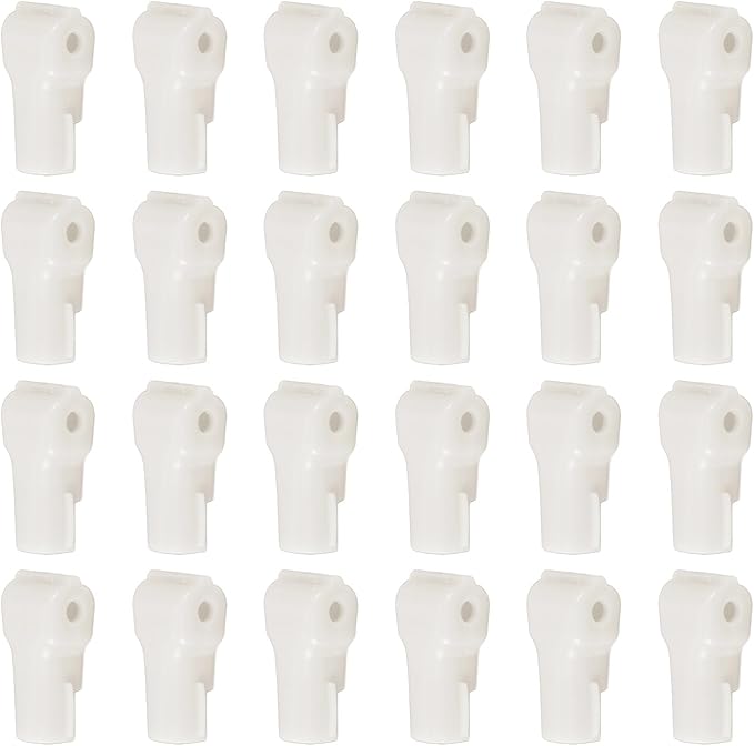 PATIKIL 5 mm Stop Peg Lock, 25 Pcs Pegboard Hooks Anti Sweep Theft Hook Locks Plastic Pegs for Mobile Accessories Shop Clothes Retail Security Display, White