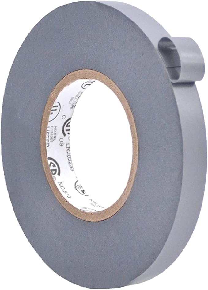 WOD ETC766 Professional Grade General Purpose Gray Electrical Tape UL/CSA Listed core. Vinyl Rubber Adhesive Electrical Tape: 3/8 inch X 66 ft - Use at No More Than 600V & 176F (Pack of 1)