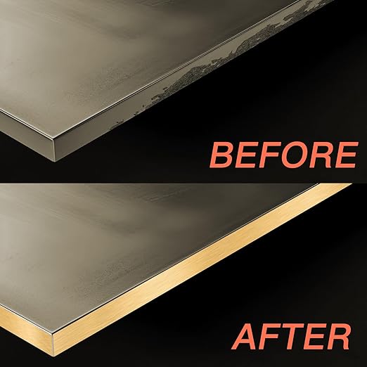 GSCIT Club Gold Edge Banding, 2 Inch x 50ft Aluminum Brushed Edge Banding PVC Edge Trim for Cabinet Repair Furniture