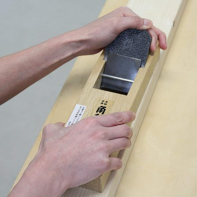 KAKURI Japanese Block Plane Large 60mm for Woodworking, KANNA Japanese Smoothing Plane Manual Hand Planer Tool for Finishing Wood, 10.2 x 3.0 x 2.8 inches, White Oak Body (Oil Finished), Made in JAPAN