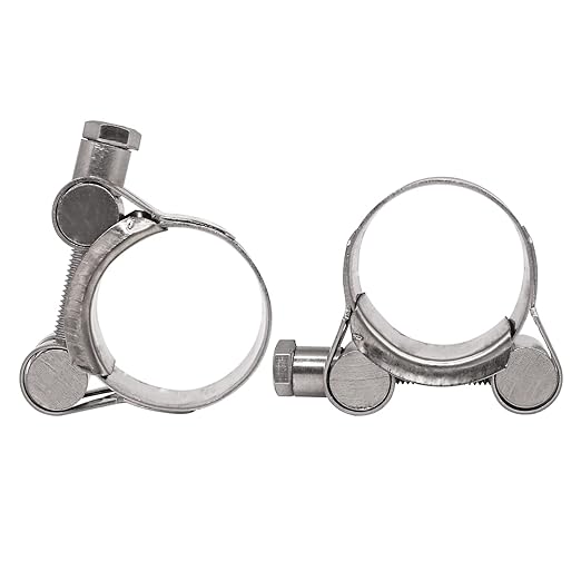 AKIHISA 4 Pack 52-55mm ID Range T-Bolt Hose Clamp,304 Stainless Steel Heavy Duty Tube Clamp 2.05 to 2.17 Inch