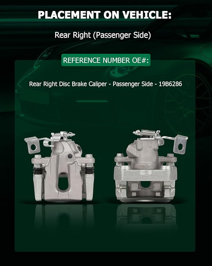 SCITOO Rear Right Brake Caliper With Bracket 19B6286 Compatible For Toyota Prius 2010-2015 For Toyota Prius Plug-In 2012-2015
