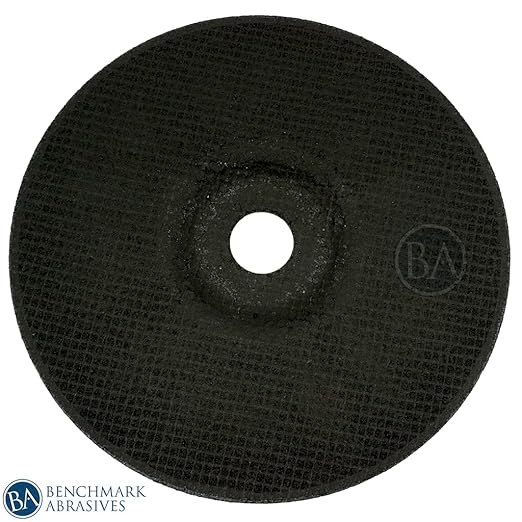 Benchmark Abrasives 7" Aluminum Oxide Pro Depressed Center Grinding Wheel, 1/4" Thick, 7/8" Arbor for Cutting Grinding Stock Removal on Metal, Steel, Cast Iron - 25 Pack