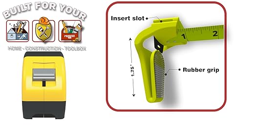 No Slip Tape Measure Hook Extension | Rubber Grip Hook for Round Edges | Measure Pipes, Columns & Curved Surfaces | Do-It-Yourself (DIY), Handyman, Construction Gift & Stocking Stuffer | USA Made