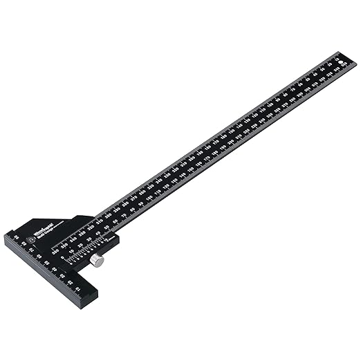 Scriber Gauge 300mm – CNC Metric Measuring Ruler, Marking Gauge, Layout Square, Woodworking Thickness Tool for Joinery, Cabinetry, DIY and Furniture Making (New Version)
