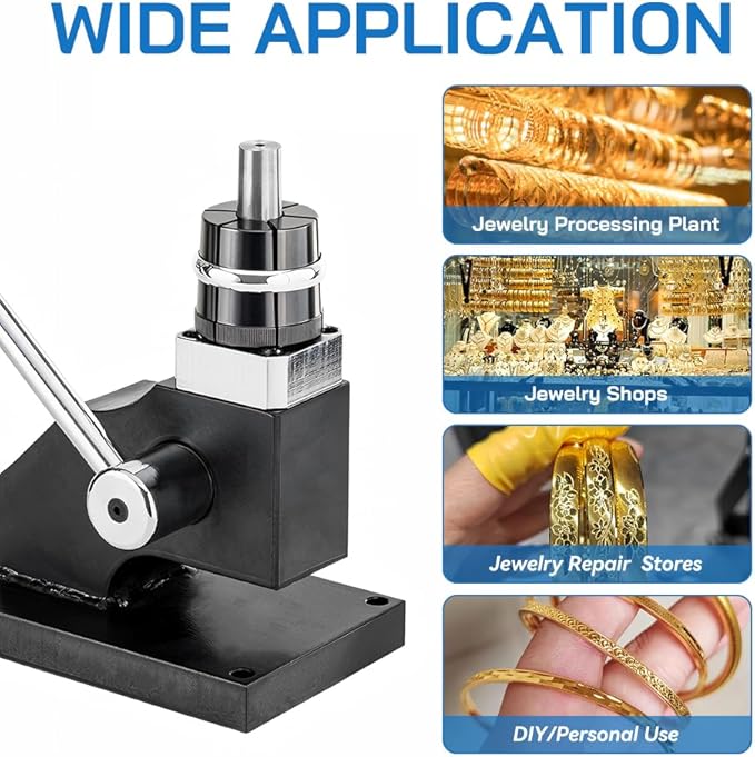 Lakimi Bracelet Sizer Stretcher Enlarger Mandrel Machine – Round & Oval Bangle Expander Tool for Jewelers, Jewelry Making & Repair LK-A02