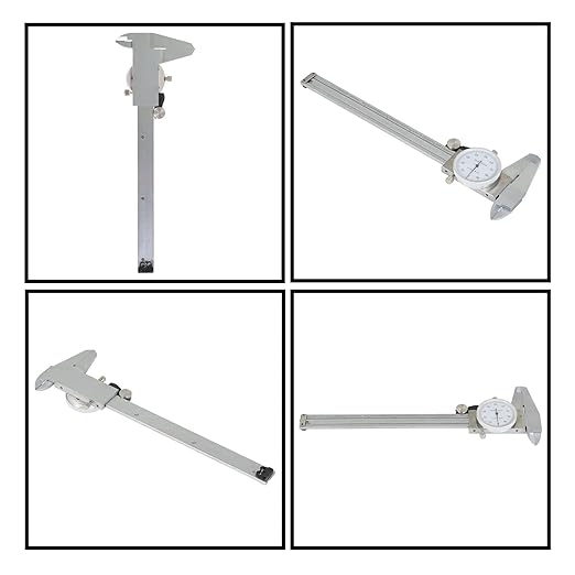 Stainless Steel 6-Inch Dial Caliper - Measuring Range 0-6 Inch for Internal and External Dimensions and Depth - Easy to Use Tool With Suitcase