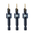 toolant 3pack#4 Silence Countersink Drill Bits Set for US Wood Screw, High-Speed Steel Counter Sink Drill Bit in One Step