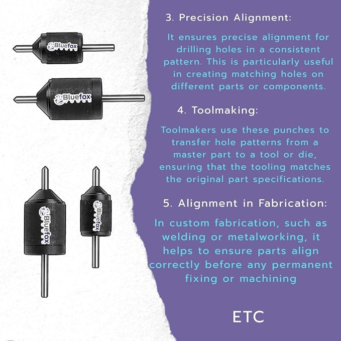 Universal Transfer Center Aligner Punch Hardened Pin Machine Tools Range Set