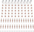 TOOLIOM 110Pcs Plasma Cutter Torch Consumables PT31 Electrode Nozzles Cups Kit Fit CUT40 CUT50 with Plasma Cutting Torch PT31 LG40