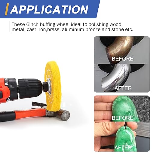 SCOTTCHEN 4inch Buffing Polishing Wheel with 1/4" Shank for Drill, 1/2" Arbor Hole,Soft/Fine/Medium -3pcs,with Buffing Polishing Cutting Compounds 7.4 Oz.Kit,with 2 Pack Non-Woven Bandage