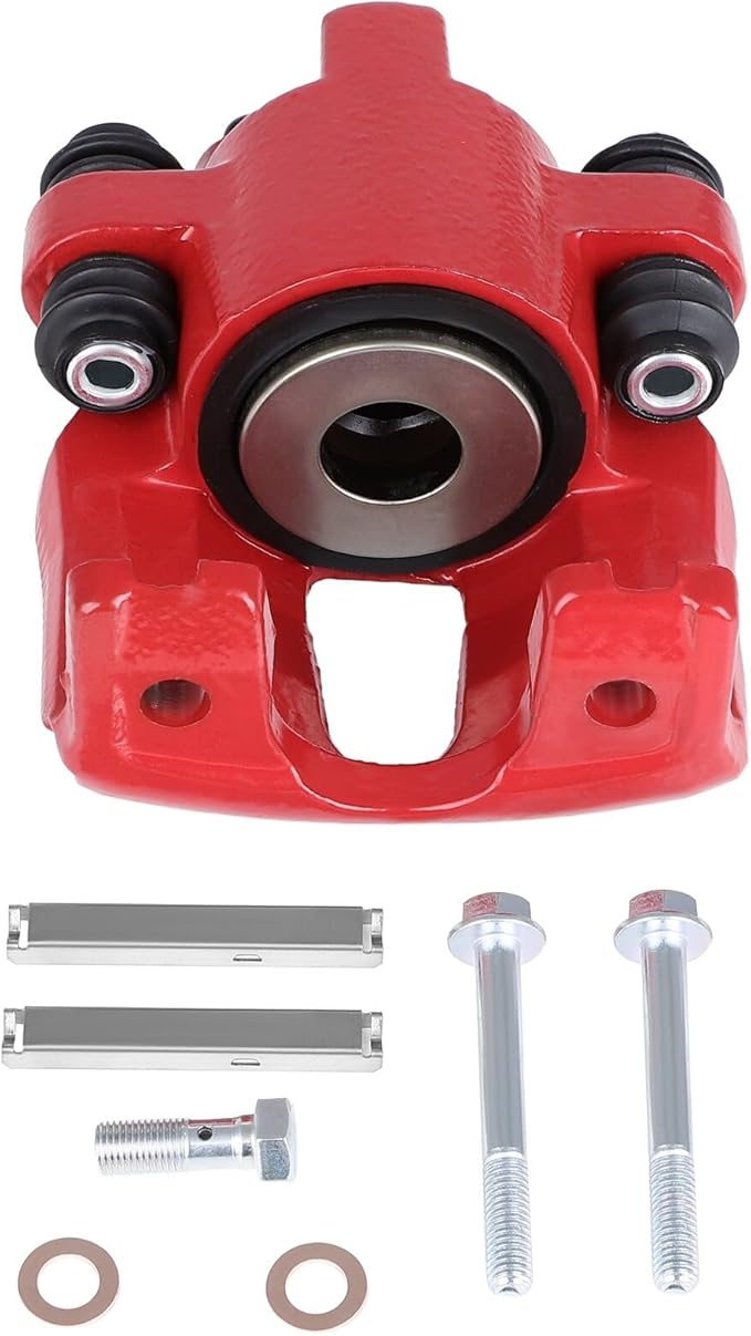 SCITOO Rear Left Brake Caliper Without Bracket 18-4678 Red Compatible For Ford 1997-2004 For Lincoln 1998-2010
