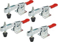 Toggle Clamp 4 Pack 201-B Style Quick Release Toggle Latch Hold Down Clamp Antiskid Red Horizontal Clamp 360Lbs Holding Capacity Quick Release Woodworking Tool
