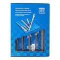 PFERD 5-Piece 8" Machinist File Set – Bastard Coarse Cut – With Ergonomic Handles & Plastic Pouch – For Universal Roughing & Finishing – Part 16078