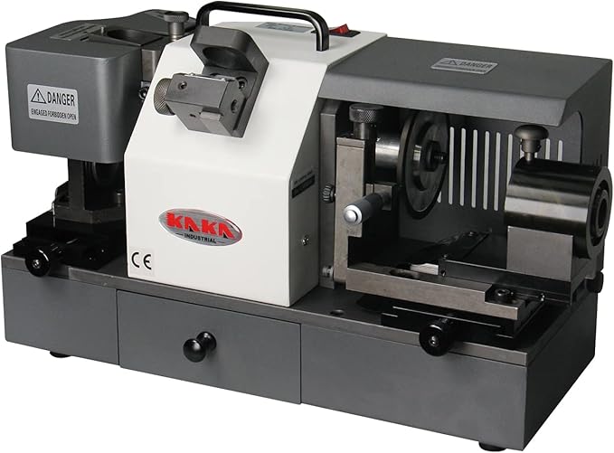 KAKA INDUSTRIAL TX-X6 Φ4-Φ14 mm Drill Bits Sharpener and Grinder 6 Collets End Mill Re-Sharpener Portable Grinding Sharpening Machine CNC Router Bit Sharpener with Adjustable Angle