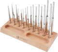 BESTNULE Punch Set, Roll Pin Punch Set, Punch Tools, Made of Solid Material Including Steel Center Punch and Nail Punch with Beech Block, Ideal for Machinery Maintenance
