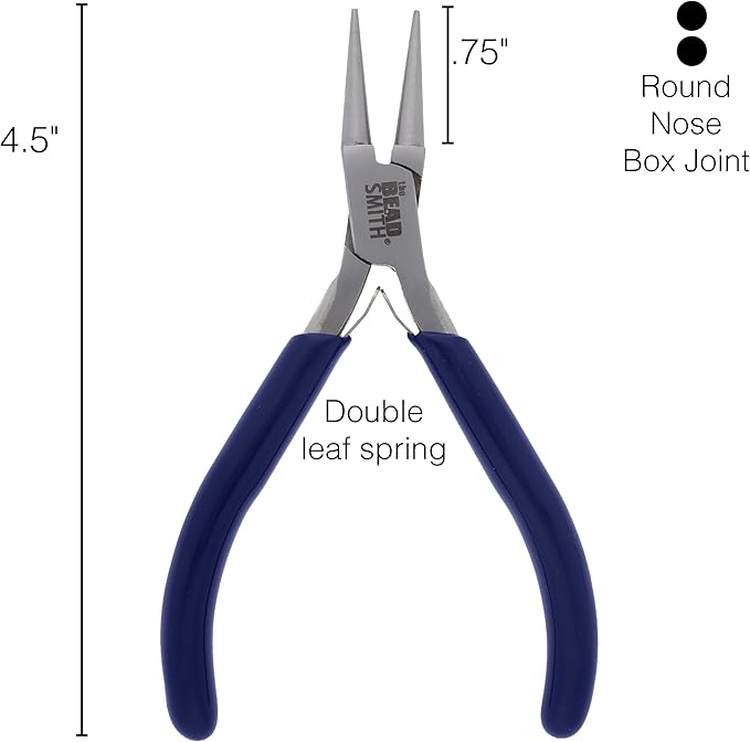 The Beadsmith Round-Nose Pliers for Bending and Looping Wires, Jewelry Making Supplies